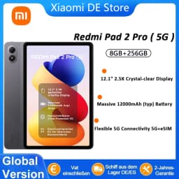 Xiaomi Redmi Pad 2 Pro 5g Global Version Tablet 8Gb 256Gb Advanced 4Nm Processor with 5G+Esim 12.1" 2.5K Crystal-Clear Display 12000Mah Battery