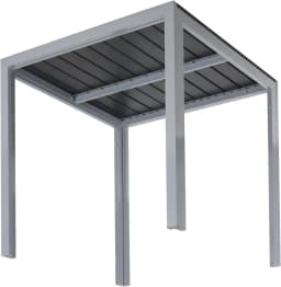 Garden Table Aluminum +Wood-plastic WPC, Dining Table, Bistro Balcony Patio Table,Heat and Weather Resistant,Non-slip,75cm,Black