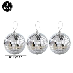 2-10cm Mirror Disco Ball 70s 80s Party Decors Reflective Ball Hanging Ornaments for Christmas Birthday Party Wedding Decorations