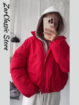 Casual Solid Women's Winter Jacket Fashion Stand Neck Full Sleeve Zip-up Cropped Padded Coats New Basic Daily Outwear 2026