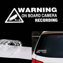1 piece of car camera video warning sticker, suitable for trucks, car body decoration decals, auto accessories