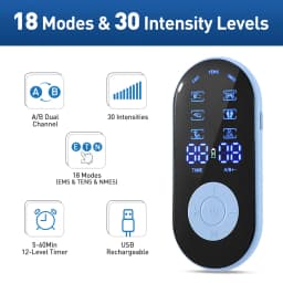 Electronic EMS NMES TENS Full Body Massager Muscle Stimulator with 18 Modes And 30 Intensity Levels for Relaxation And Slimming
