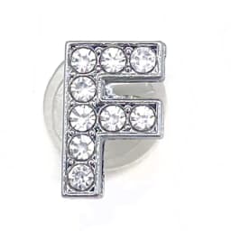 Shoe Charms Glitter Rhinestone Letter Silver Crystal Alphabet DIY Alloy Shoe Decorations Jewelry Slider Bracelet Wristbands