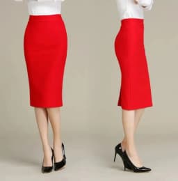 New Women Slim High Waist Long Section Of The Thin Split Step Hip Professional Skirts