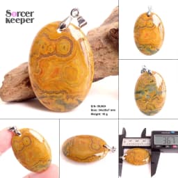 High Quality Pendentif Real Natural Crazy Lace Agate Stone Pendant Chains Necklace For Women's & Men's Jewelry Making BK996H