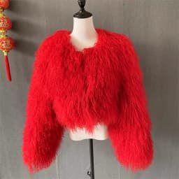 New 100% True Mongolia Sheep Large Size Fur Coat Sheep Fur Jacket Thick Warm Overcoat Hot Factory Outlet Discount