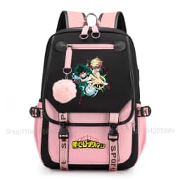 My Hero Academia Anime Print Student Backpack Lightweight Casual Daypack for Girls School Travel