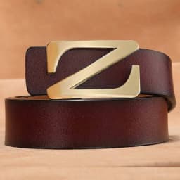 New Retro Smooth Buckle Belt Men's Oversized Leather Pure Cowhide Letter Belt Designer Belts Men High Quality