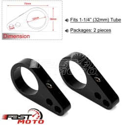 1" 25mm 1-1/4" 32mm Motorcycle Frame Handlebar Clutch Cable Brake Line Clamp Fixed Clips Wiring Support Adapter for Harley