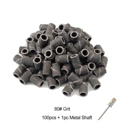 50/100pcs Nail Sanding Ring Bands Electric Manicure Nail Drill Bits 80/120/180/240 Grit UV Gel Polish Removal Accessory Tool