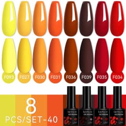 LILYCUTE 12PCs 7ml Nude Brown Red Nail Gel Polish Set Semi Permanent UV Gel For Nail Art Manicure Soak Off Gel Nail Polish Kit