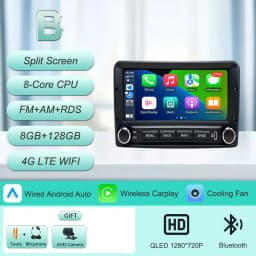 For Ford Fiesta Mk4 Mk5 Focus Mk1 Mondeo Mk2 Mk3 Fusion Transit Connect Ranger Puma Galaxy Mk1 Escort Mk6 Radia Player 6.86" 4G