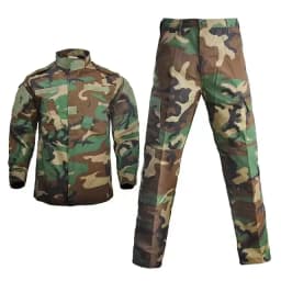2026 Tactical Camo ACU Uniform Men 2Pcs Set Durable Wear-Resistant Training Security Duty Uniforms