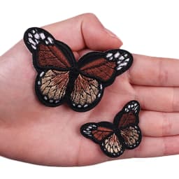 2PCS 21Color Butterfly Embroidered Patch Badges Iron On Patches For Clothing Thermoadhesive Patches On Clothes Sewing Appliques