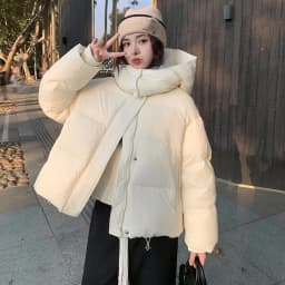 2026 New Women's Winter Short Hooded Puffer Jacket Korean Loose Thick Padded Jackets Female Lightweight Warm Solid Padded Parkas