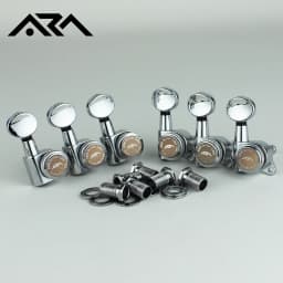 ARM Electric Guitar Metal Lock String Tuner Winder Electric Guitar Parts ST TL SG LP Head Chromium Black