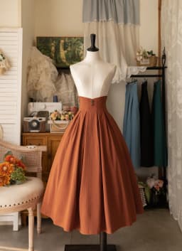 Original Design Elegant Classical Spring and Autumn All-Match High Waisted Ankle-length Skirt Women's Fashion Long Skirts