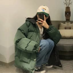 Two-sided Wear Cotton-padded Jacket Korean Winter Coat Women Thickened Parka Hooded Down Cotton Coat Windproof Puffer Jacket New