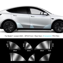 For Tesla Model Y Juniper 2027 Front Door Corner Anti-Scratch Film Rear Door Protective Films Invisible Car Clothing TPU Film