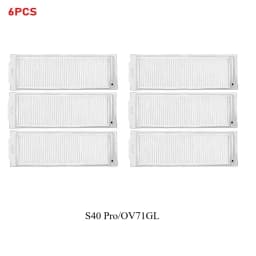 For Xiaomi S40 Pro/OV71GL / S40/OV81 Robot Vacuum Cleaner Consumables Hepa Filter Mop Cloth Main Side Brush Accessories Parts