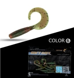 Goture 10pcs/set Soft Fishing Lure 6cm 2g Wobblers Silicone Artificial Bait Grub Worm Lures for Bass Trout Carp Fishing Lures