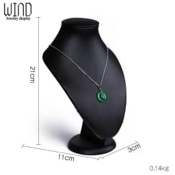 Black PU Leather Jewellery Ring Earrings Stand Holder Set Jewelry Pendant Necklace Chain Chokers Display Bust Bangle Organzier