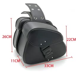 Password Lock Motorcycle Saddlebags Side Tool Storage Saddle Bags Universal for Harley Kawasaki Suzuki Yamaha Cruiser Bobber