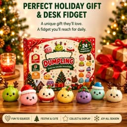 Squishy 2026 New Christmas Advent Calendar, 24 Days Countdown Surprise Box, Dumpling Slow Rebound Squishies Squeeze Sensory Gift