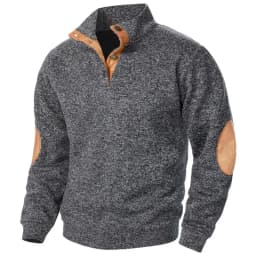 Men's Long Sleeve Stand Collar Sweatshirts Casual Pullover Outdoor Streetwear for Men Sport Riding lightweight V-neck Coats
