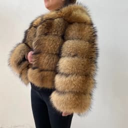 Women's Fur Coat - Winter Women's Warm Natural Raccoon Fur Coat - Fashionable Luxury Mainstream Brand Genuine Leather Coat