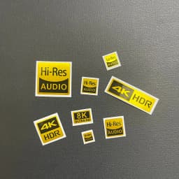 4K HDR Small Gold Label HD 8K Camera Camera Digital Player Display Decorative Faith DIY Headphone Sticker Spot