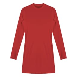 Women's Solid Color Smooth Stretchy Mock Neck Tight Party Dresses Female Dresses Glossy Long Sleeve Bodycon Dress Nightwear