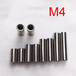 10 Pieces Diy Knife Material Making Knife Handle Screw Cylindrical Nuts Connecting Pipe Rivet Cheese M4 Thread