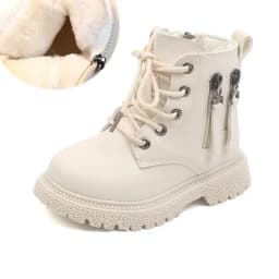 2025 Spring Autumn Winter Ankle Boots Light Girl Platform Shoes Burgundy Beige Black Boys Short Boots Super Cozy Shoes