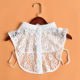 Female Lace Detachable Collar Vintage Solid Fake Collar Lapel Blouse Top Adjustable Women Clothes Ladies False Collar