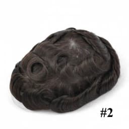 New Wigs Men Toupee Full PU 0.12-0.14cm ISKIN With Knots Men's Capillary Prosthesis Indian Real Human Hair Wig Natural Hairpiece