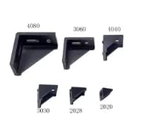 5pcs/10pcs 3030 Corner Bracket Fitting Black Angle Aluminum Connector 3060 4040 4080 for Industrial Aluminum Profile