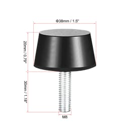 4Pcs M8x30mm M10x20mm Male Thread Rubber Shock Mounts Conical Vibration Shock Absorption Mount Damper Anti Vibration Isolator