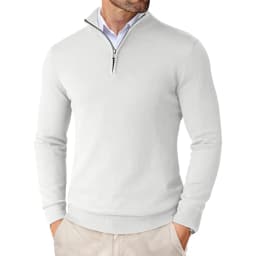 Men's Quarter Zip Up Sweaters Slim Fit Lightweight Mock Neck Pullover Casual Sweaters Half Turtleneck Knitted Outdoor Streetwear
