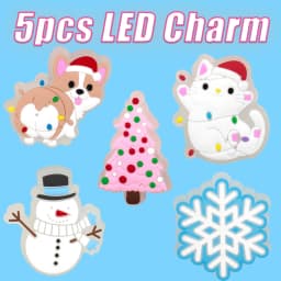 5PCS LED Shoe Charms Cats Dogs Unicorns Lighted Shoe Decorations Gamepad Cameras Diamond LED Pins for Women Girls Clog Buckles