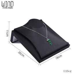 Black PU Leather Jewellery Ring Earrings Stand Holder Set Jewelry Pendant Necklace Chain Chokers Display Bust Bangle Organzier