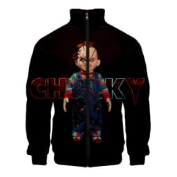 Coats Horror Movie Chucky Stand Collar Jackets Seed of Chucky Sweatshirt Cosplay Costume Long Sleeve Zipper Hoodies
