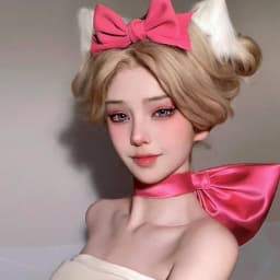 Tom Dream Cat Large Bow Hairpin Neck Necklace Girlfriend Cos Necklace Wig Grab Clip Headdress