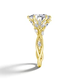 Real 14K Gold Filled Moissanite Wedding Ring 3CT Marquise Cut GRA Diamond Nature-Inspired Au585 Engagement Ring for Women