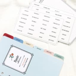 Fromthenon 4 Sheets/Set Divider Tab Decorative Stickers Weekly Monthly Schedule Planner Dividers Index Pages Bookmark Labels