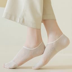 5 Pairs Women Summer Thin Invisible Socks Silicone Non-slip Mesh Breathable Boat Sock Low Cut No-show Female Slippers Socks