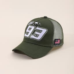 Summer Hat Motorcycle 93 Embroidered Baseball Hat Men's Off road Cycling Racing Hat Outdoor Breathable Sunshade Mesh Truck Hat
