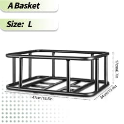 Rear Bike Basket Bicycle Cargo Rack Bag With Handle Large Capacity Fron E-Bike Basket Bike Baskets for Outdoor Travel Shopping