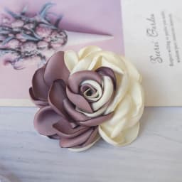 5Pcs 8CM Handmade DIY Large Satin Fabric Artificial Rose Flowers For Wedding Party Craft Home Decoration