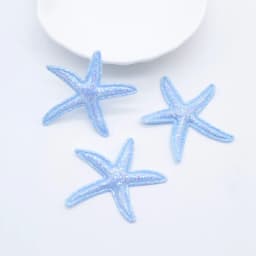 30Pcs Kawaii Glitter Starfish Applique for DIY Clothes Hat Shoes Decor Patches Handmade Headwear Hair Clips Bow Accessories